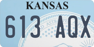 KS license plate 613AQX