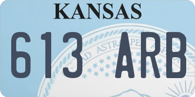KS license plate 613ARB