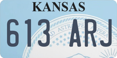 KS license plate 613ARJ