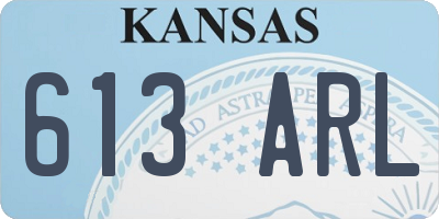 KS license plate 613ARL