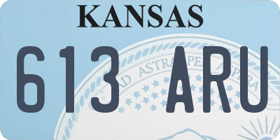 KS license plate 613ARU
