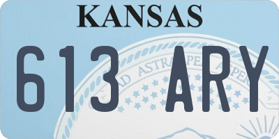 KS license plate 613ARY