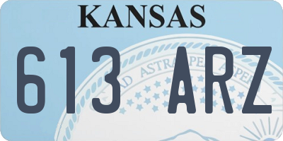 KS license plate 613ARZ