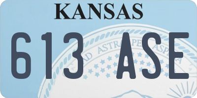 KS license plate 613ASE