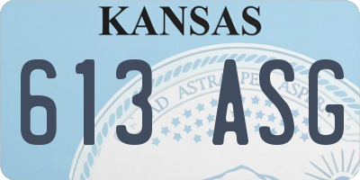 KS license plate 613ASG