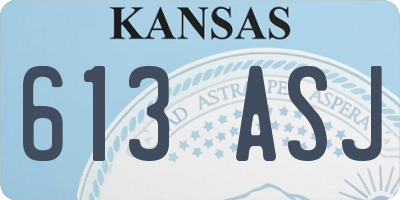 KS license plate 613ASJ