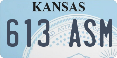KS license plate 613ASM