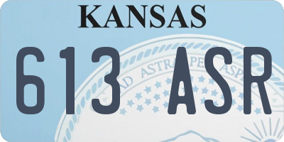 KS license plate 613ASR