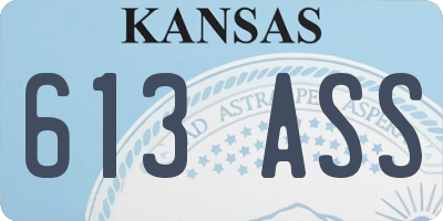 KS license plate 613ASS