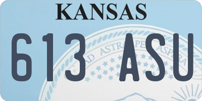 KS license plate 613ASU