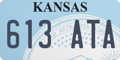 KS license plate 613ATA