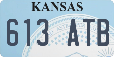 KS license plate 613ATB