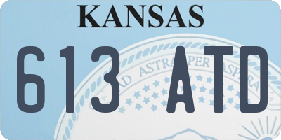 KS license plate 613ATD