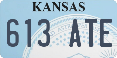 KS license plate 613ATE