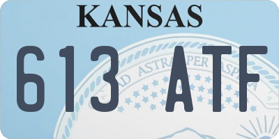 KS license plate 613ATF