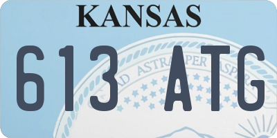 KS license plate 613ATG