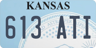 KS license plate 613ATI