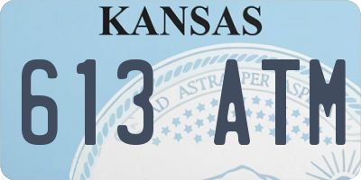 KS license plate 613ATM