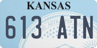 KS license plate 613ATN
