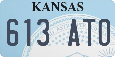 KS license plate 613ATO