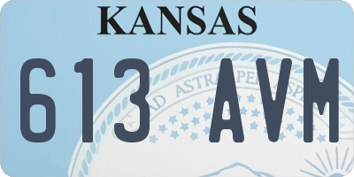 KS license plate 613AVM