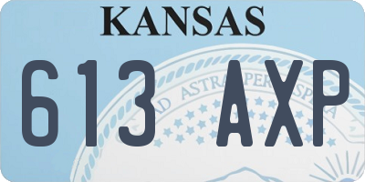 KS license plate 613AXP