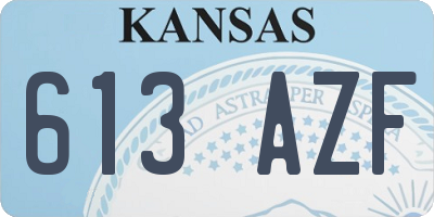 KS license plate 613AZF