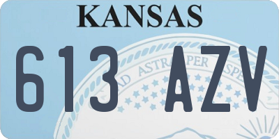 KS license plate 613AZV
