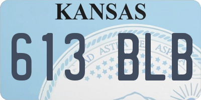 KS license plate 613BLB