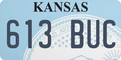 KS license plate 613BUC
