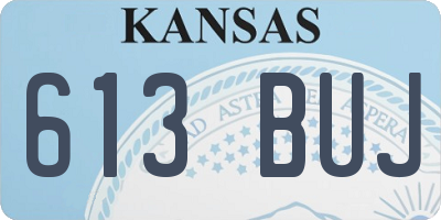 KS license plate 613BUJ