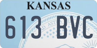 KS license plate 613BVC