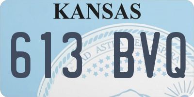 KS license plate 613BVQ