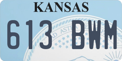 KS license plate 613BWM