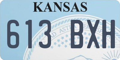 KS license plate 613BXH