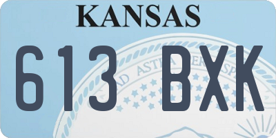 KS license plate 613BXK