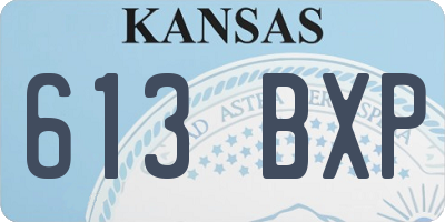 KS license plate 613BXP