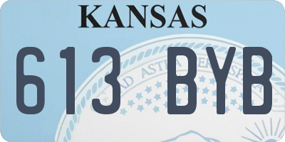 KS license plate 613BYB