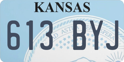 KS license plate 613BYJ