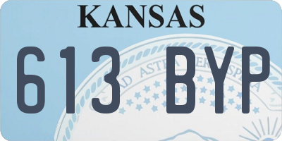 KS license plate 613BYP
