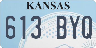 KS license plate 613BYQ