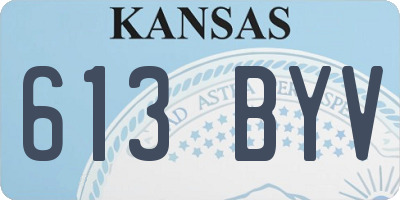 KS license plate 613BYV