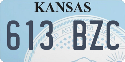 KS license plate 613BZC