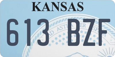 KS license plate 613BZF