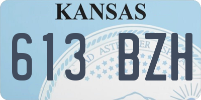 KS license plate 613BZH
