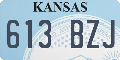 KS license plate 613BZJ