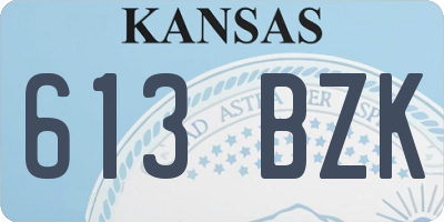 KS license plate 613BZK