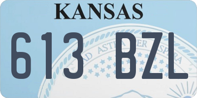 KS license plate 613BZL