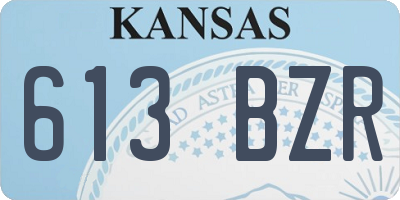 KS license plate 613BZR