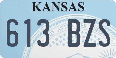 KS license plate 613BZS